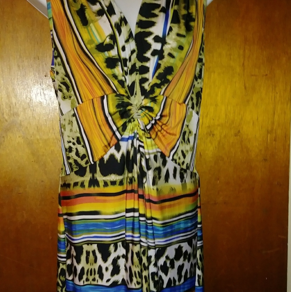 Animal print maxi dress